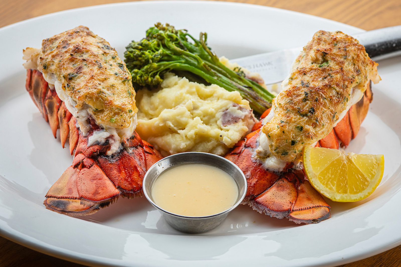 Blue Crab Stuffed Lobster Tails