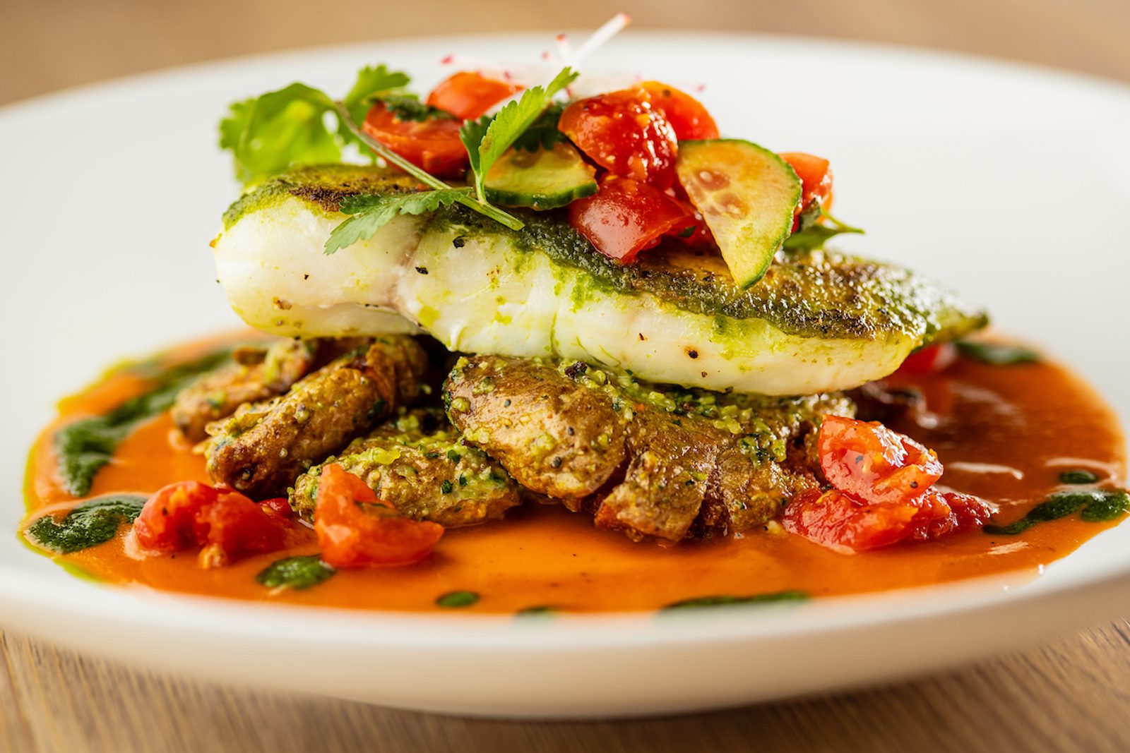 Salsa Verde Roasted Snapper