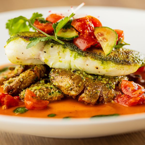 Salsa Verde Roasted Snapper