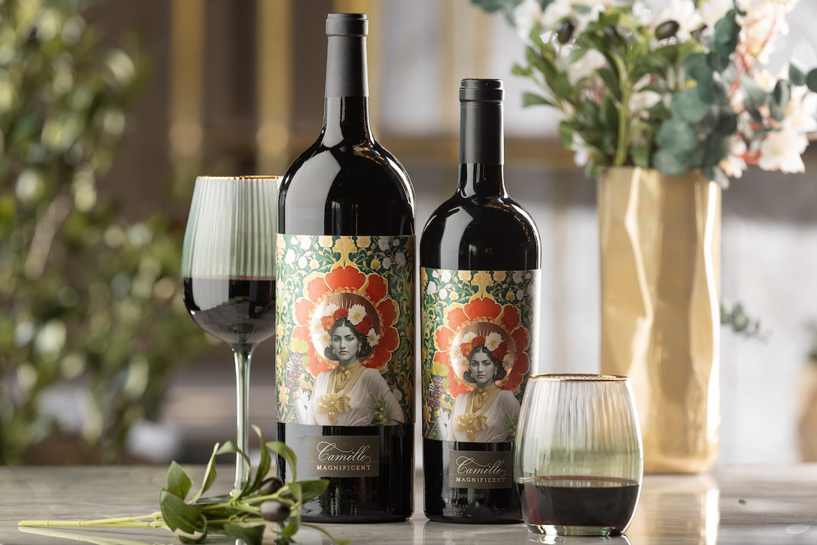 Camille Magnificent bottle image with magnum and 750 bottles