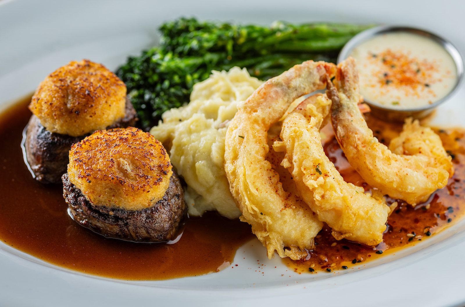 Shrimp Tempura and Medallions Plated