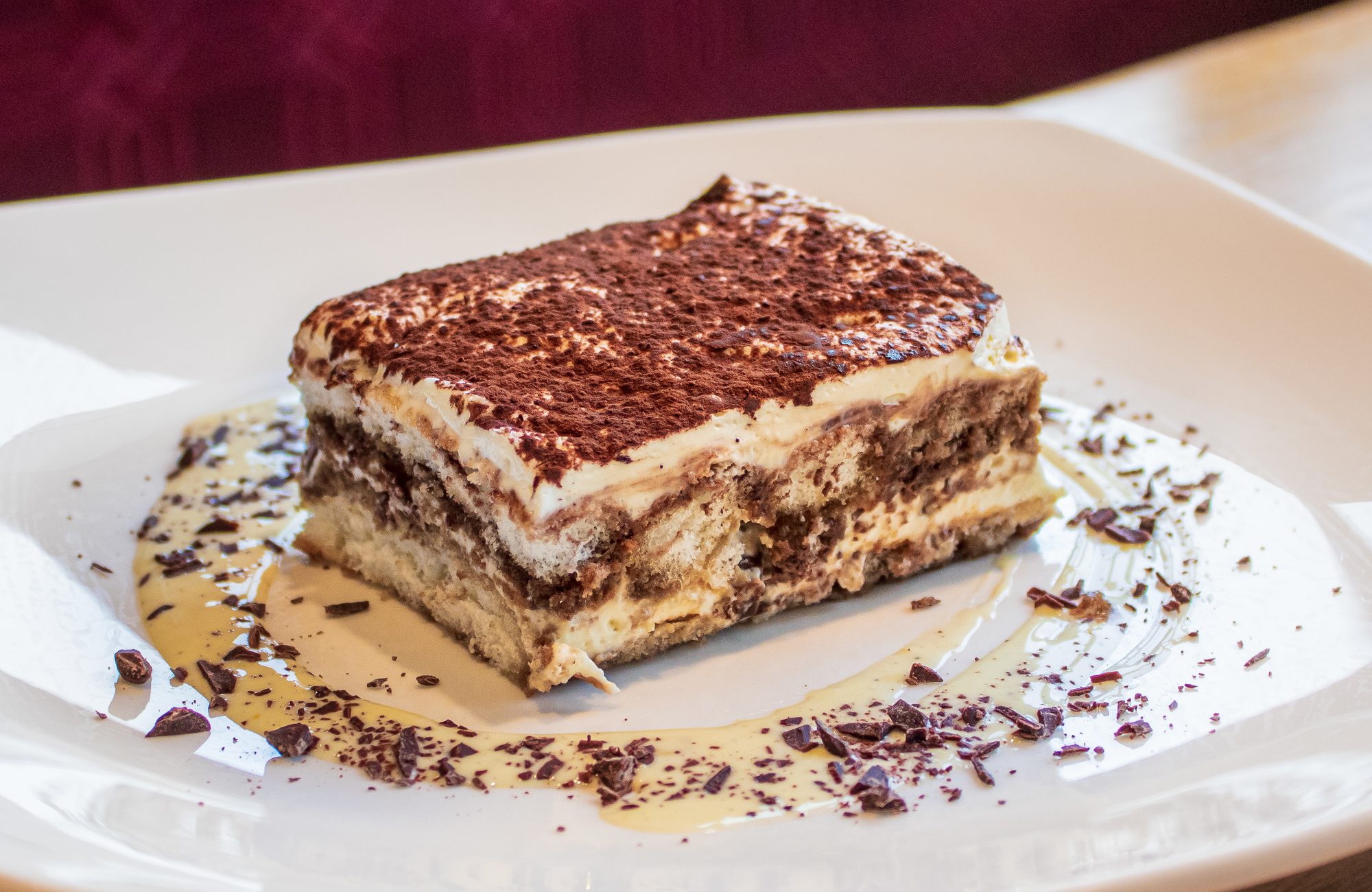 A piece of dessert on a plate.