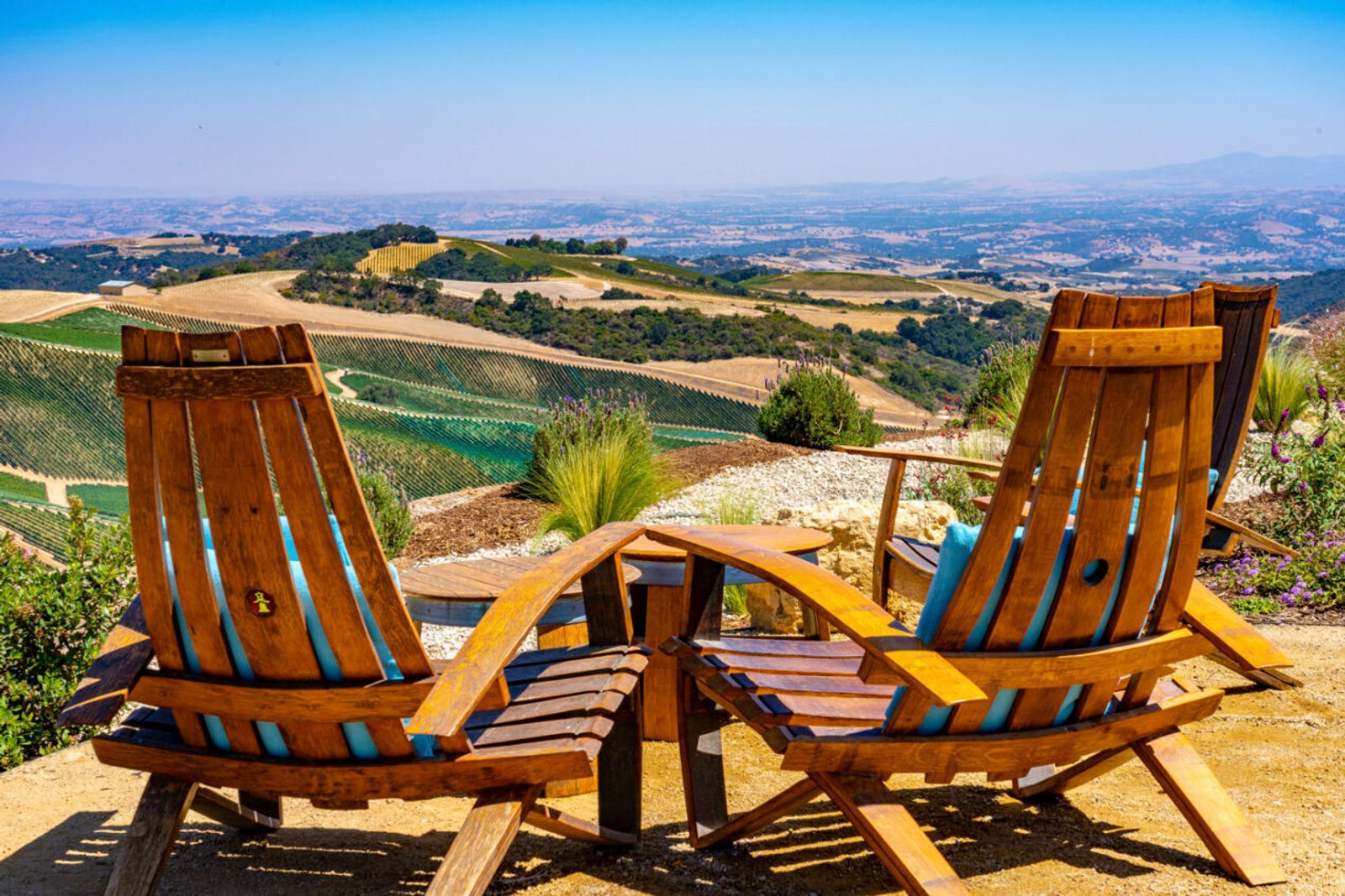 Image of chairs and a beautiful view.