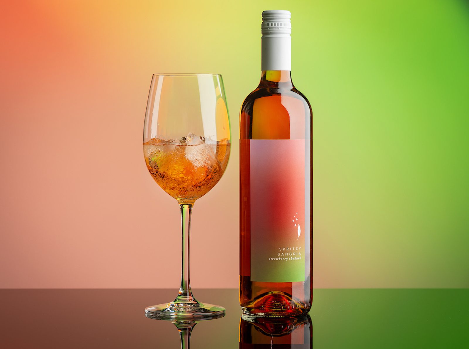 Strawberry Rhubarb Spritzy Sangria 25