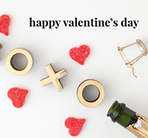 vday graphic with vday themes and hearts