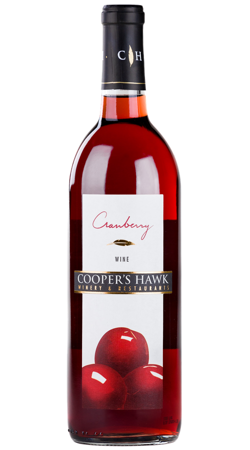 A bottle of cranberry wine.
