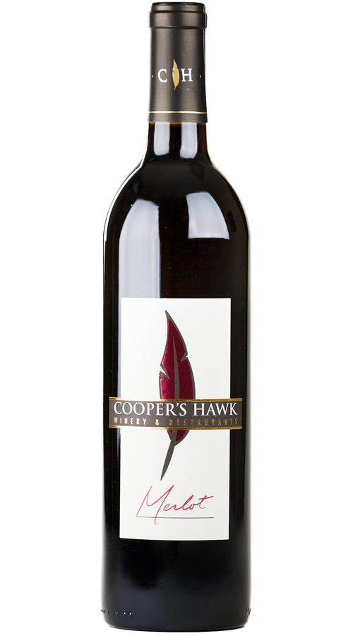 A bottle of cooper's hawk wine.