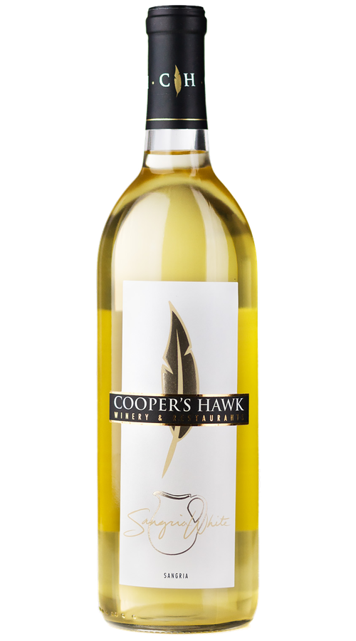 A bottle of cooper's hawk white wine.
