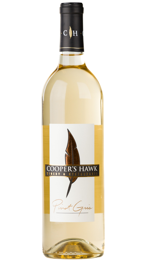 A bottle of Cooper's hawk white wine.